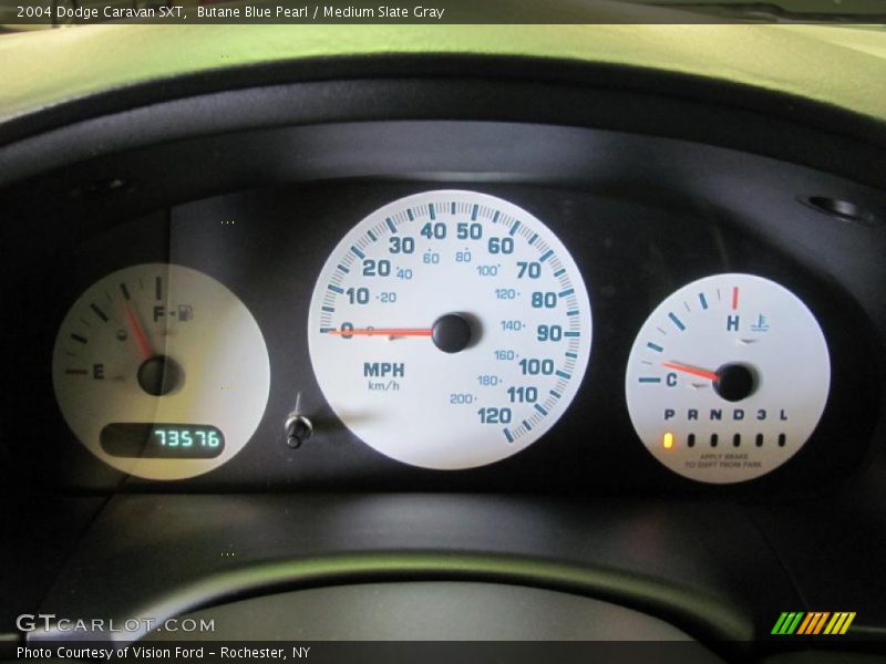Butane Blue Pearl / Medium Slate Gray 2004 Dodge Caravan SXT