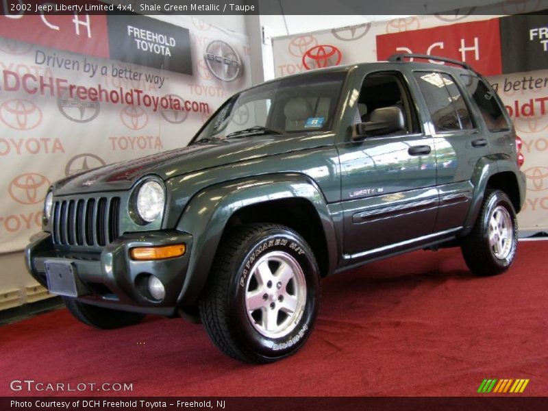 Shale Green Metallic / Taupe 2002 Jeep Liberty Limited 4x4