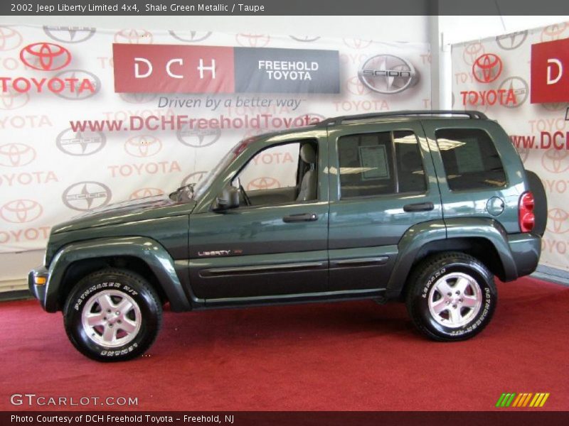 Shale Green Metallic / Taupe 2002 Jeep Liberty Limited 4x4