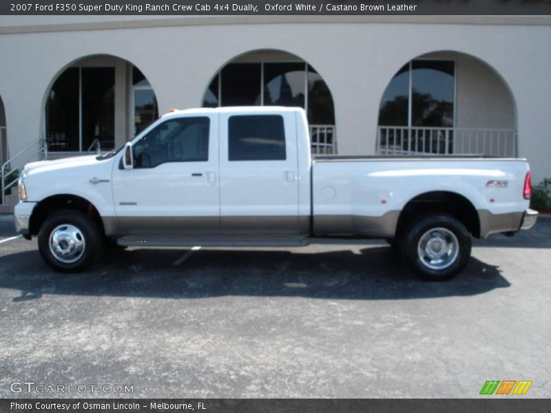 Oxford White / Castano Brown Leather 2007 Ford F350 Super Duty King Ranch Crew Cab 4x4 Dually