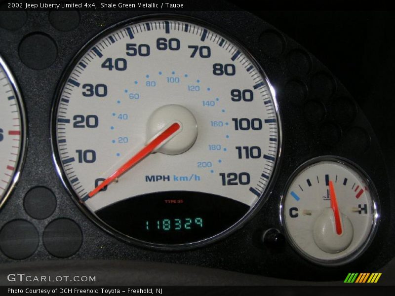 Shale Green Metallic / Taupe 2002 Jeep Liberty Limited 4x4