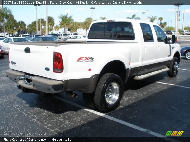 Oxford White / Castano Brown Leather 2007 Ford F350 Super Duty King Ranch Crew Cab 4x4 Dually