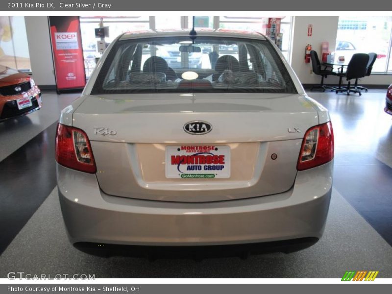 Clear Silver / Gray 2011 Kia Rio LX
