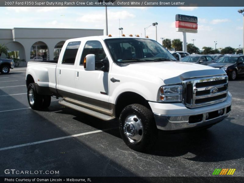 Oxford White / Castano Brown Leather 2007 Ford F350 Super Duty King Ranch Crew Cab 4x4 Dually