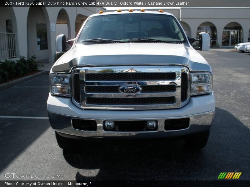 Oxford White / Castano Brown Leather 2007 Ford F350 Super Duty King Ranch Crew Cab 4x4 Dually