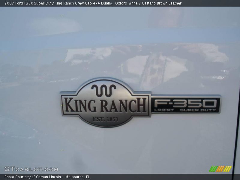 Oxford White / Castano Brown Leather 2007 Ford F350 Super Duty King Ranch Crew Cab 4x4 Dually