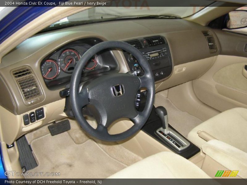 Fiji Blue Pearl / Ivory Beige 2004 Honda Civic EX Coupe