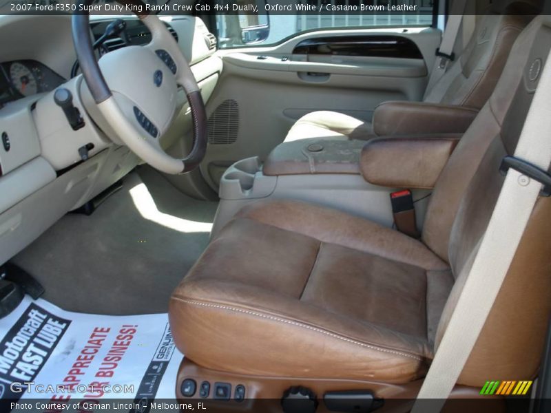 Oxford White / Castano Brown Leather 2007 Ford F350 Super Duty King Ranch Crew Cab 4x4 Dually