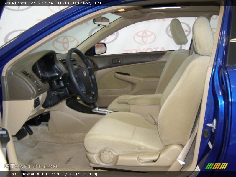 Fiji Blue Pearl / Ivory Beige 2004 Honda Civic EX Coupe