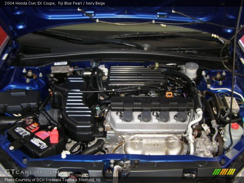 Fiji Blue Pearl / Ivory Beige 2004 Honda Civic EX Coupe