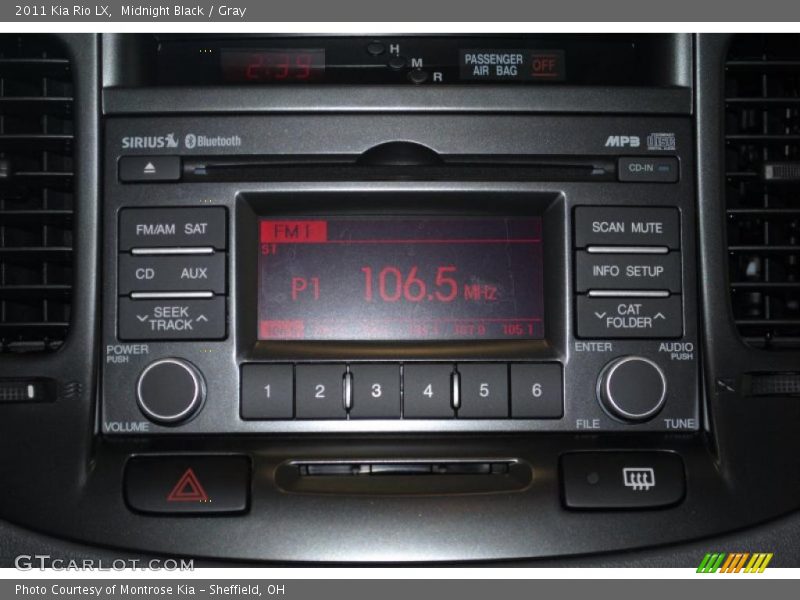 Midnight Black / Gray 2011 Kia Rio LX