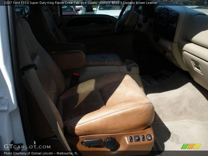 Oxford White / Castano Brown Leather 2007 Ford F350 Super Duty King Ranch Crew Cab 4x4 Dually