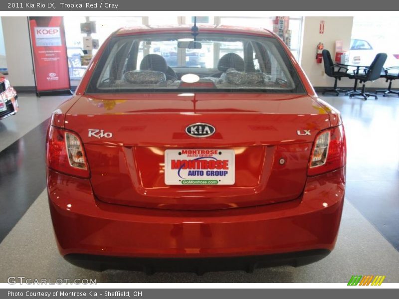 Tropical Red / Gray 2011 Kia Rio LX