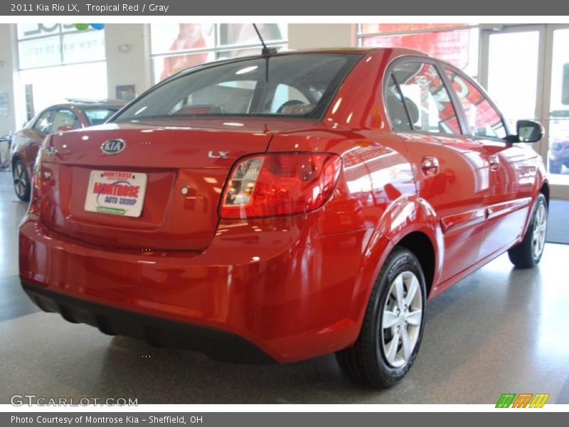 Tropical Red / Gray 2011 Kia Rio LX