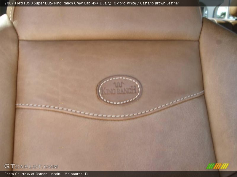 Oxford White / Castano Brown Leather 2007 Ford F350 Super Duty King Ranch Crew Cab 4x4 Dually