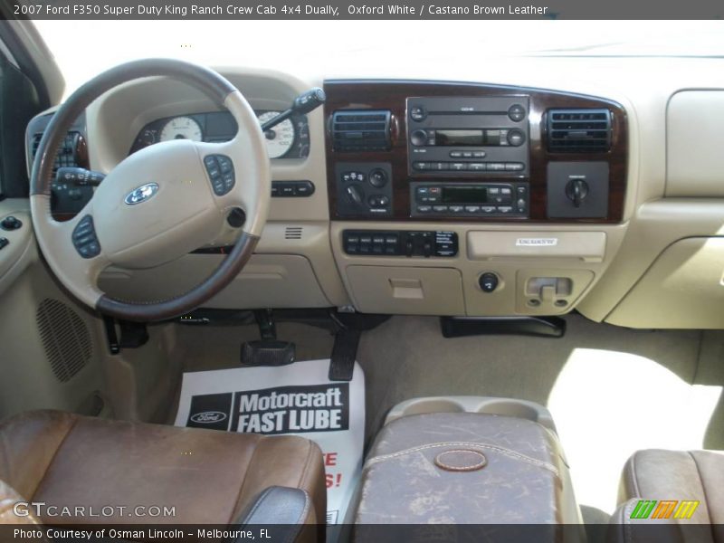 Oxford White / Castano Brown Leather 2007 Ford F350 Super Duty King Ranch Crew Cab 4x4 Dually