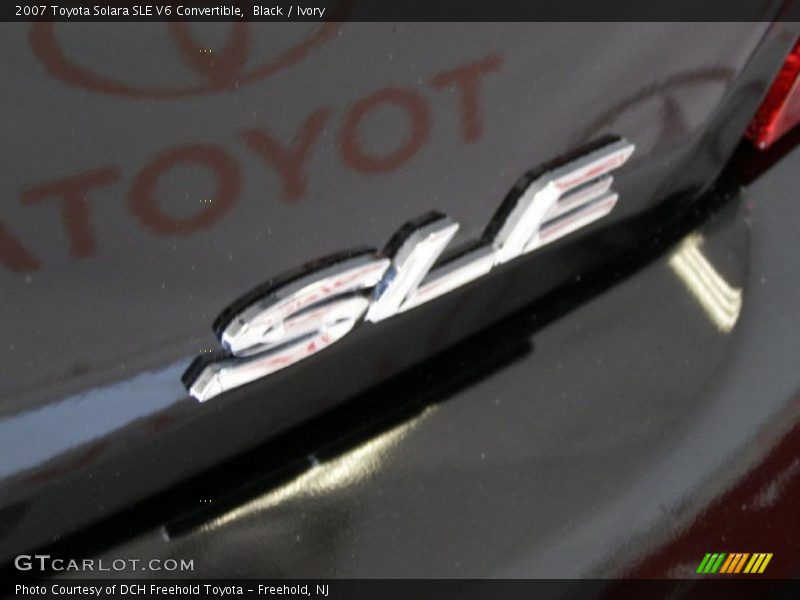 Black / Ivory 2007 Toyota Solara SLE V6 Convertible