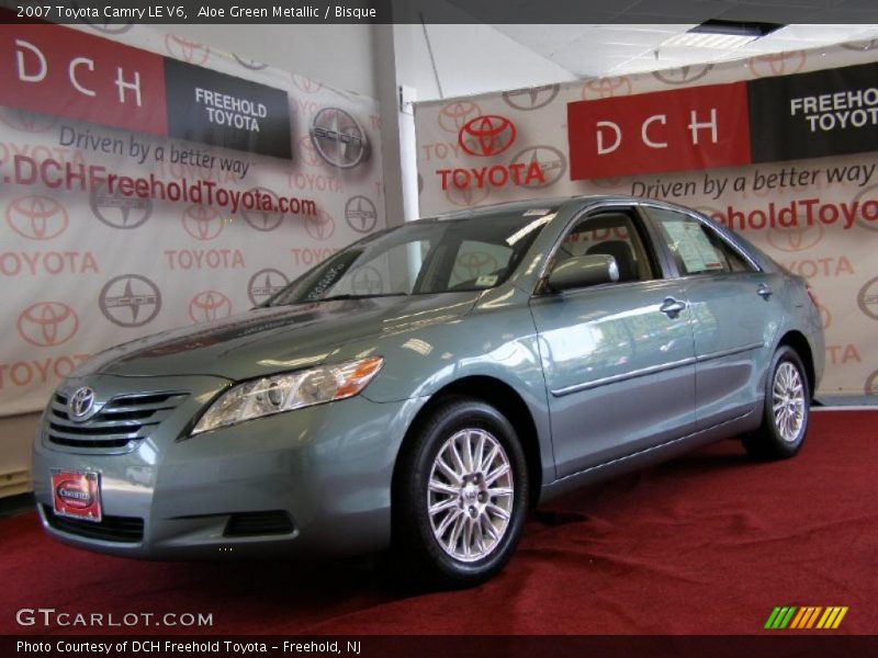 Aloe Green Metallic / Bisque 2007 Toyota Camry LE V6