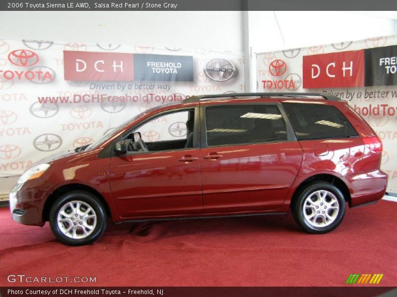 Salsa Red Pearl / Stone Gray 2006 Toyota Sienna LE AWD