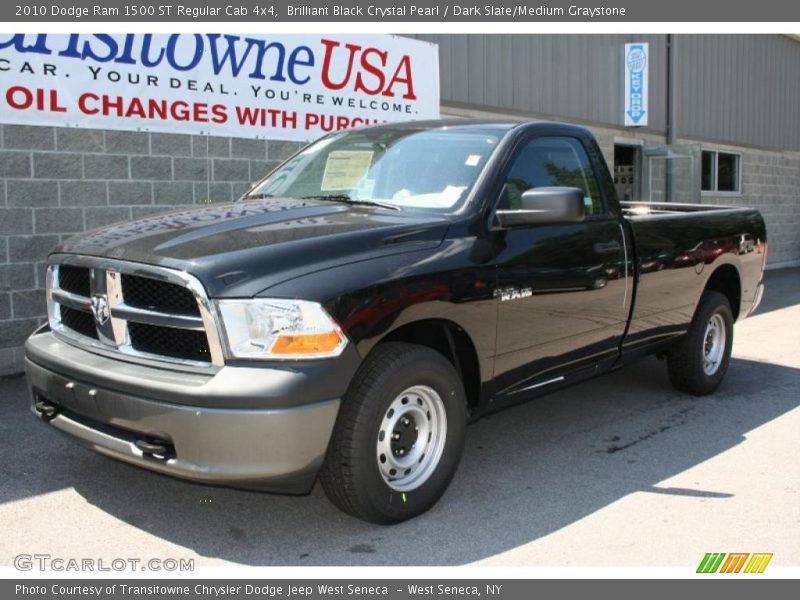 Brilliant Black Crystal Pearl / Dark Slate/Medium Graystone 2010 Dodge Ram 1500 ST Regular Cab 4x4