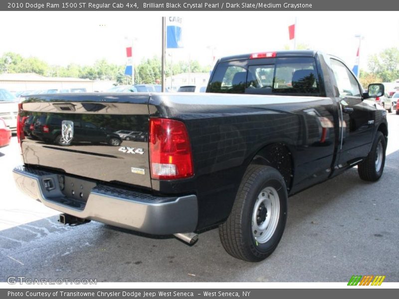 Brilliant Black Crystal Pearl / Dark Slate/Medium Graystone 2010 Dodge Ram 1500 ST Regular Cab 4x4
