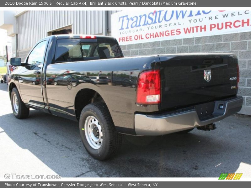 Brilliant Black Crystal Pearl / Dark Slate/Medium Graystone 2010 Dodge Ram 1500 ST Regular Cab 4x4