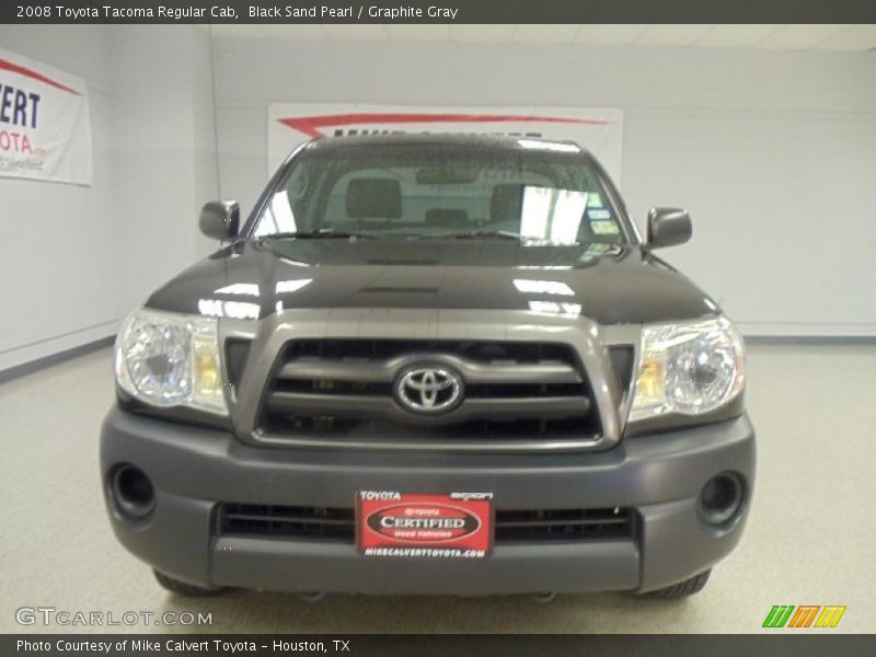Black Sand Pearl / Graphite Gray 2008 Toyota Tacoma Regular Cab