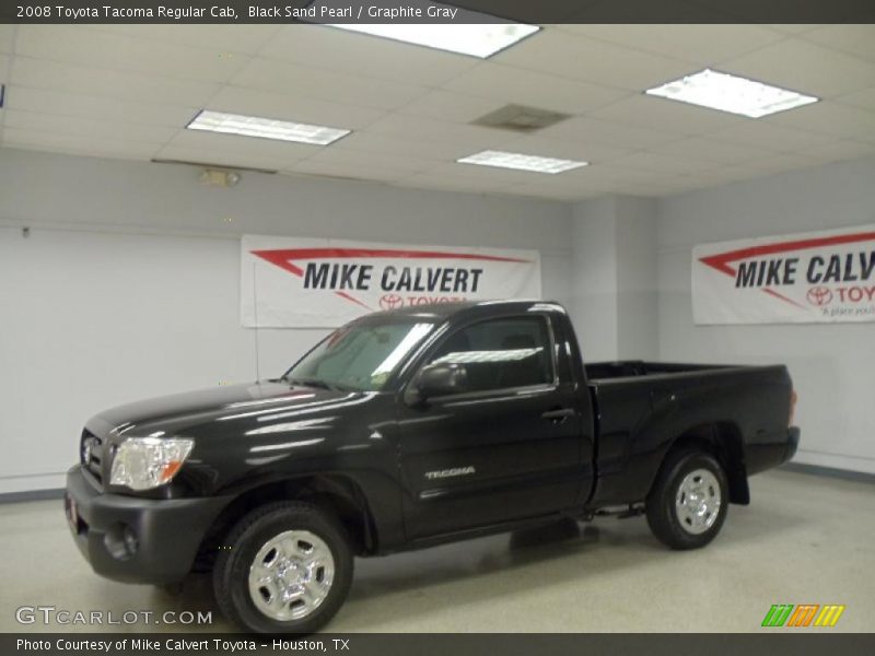 Black Sand Pearl / Graphite Gray 2008 Toyota Tacoma Regular Cab
