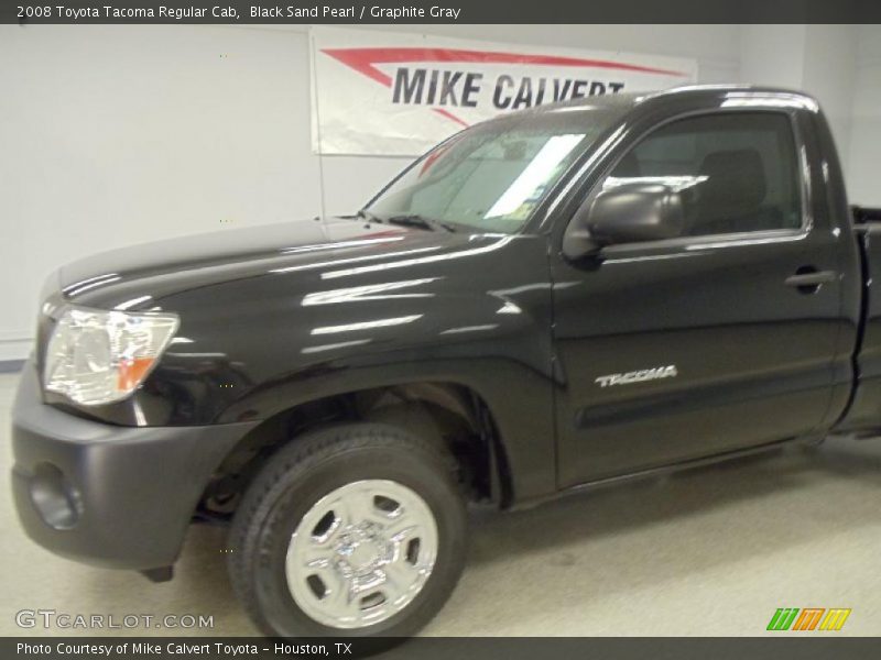 Black Sand Pearl / Graphite Gray 2008 Toyota Tacoma Regular Cab