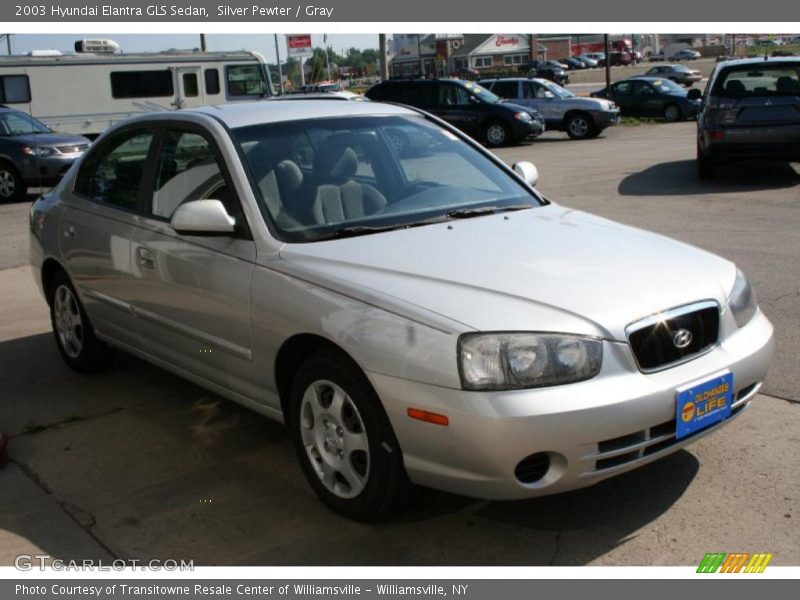 Silver Pewter / Gray 2003 Hyundai Elantra GLS Sedan