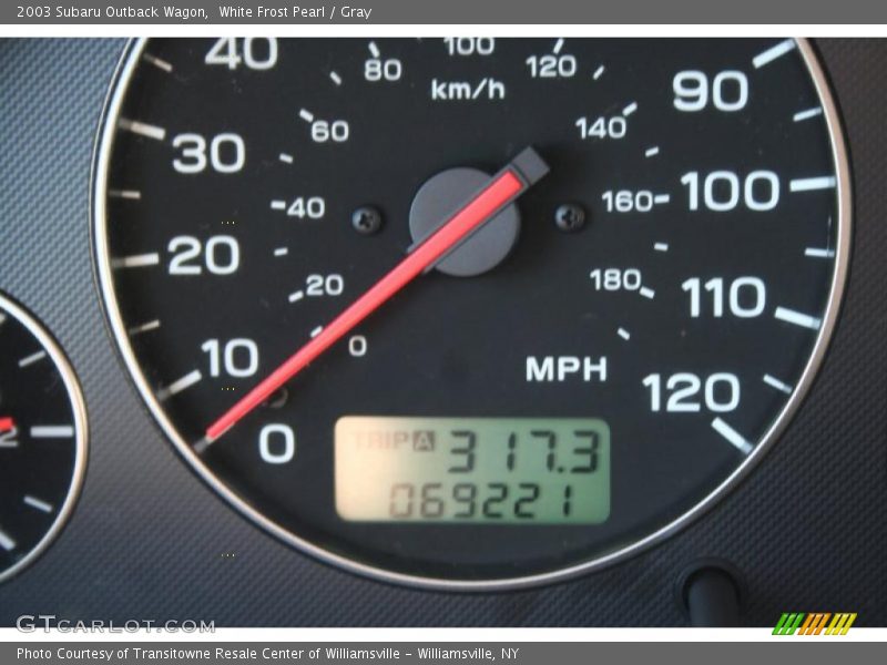 White Frost Pearl / Gray 2003 Subaru Outback Wagon