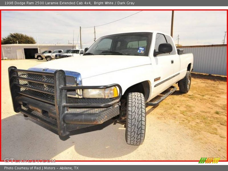 Bright White / Dark Gray 1998 Dodge Ram 2500 Laramie Extended Cab 4x4
