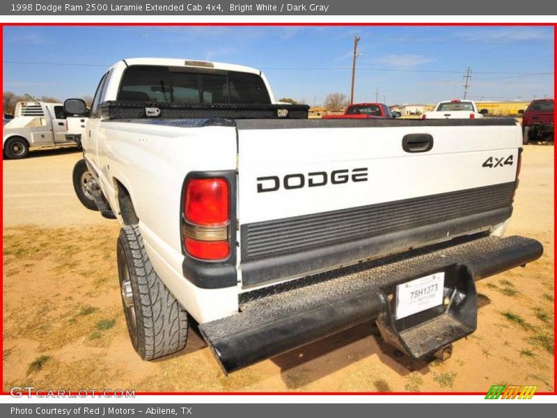 Bright White / Dark Gray 1998 Dodge Ram 2500 Laramie Extended Cab 4x4