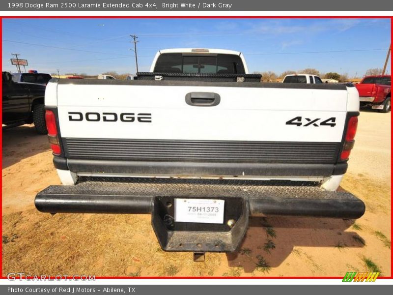 Bright White / Dark Gray 1998 Dodge Ram 2500 Laramie Extended Cab 4x4