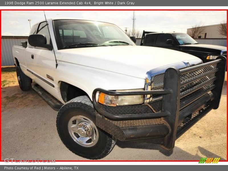 Bright White / Dark Gray 1998 Dodge Ram 2500 Laramie Extended Cab 4x4