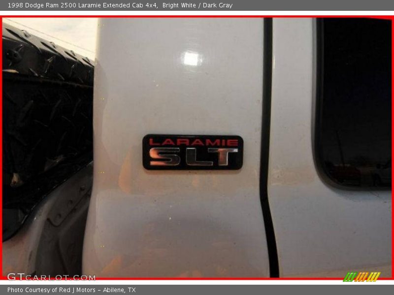 Bright White / Dark Gray 1998 Dodge Ram 2500 Laramie Extended Cab 4x4
