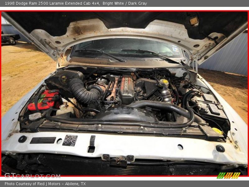 Bright White / Dark Gray 1998 Dodge Ram 2500 Laramie Extended Cab 4x4