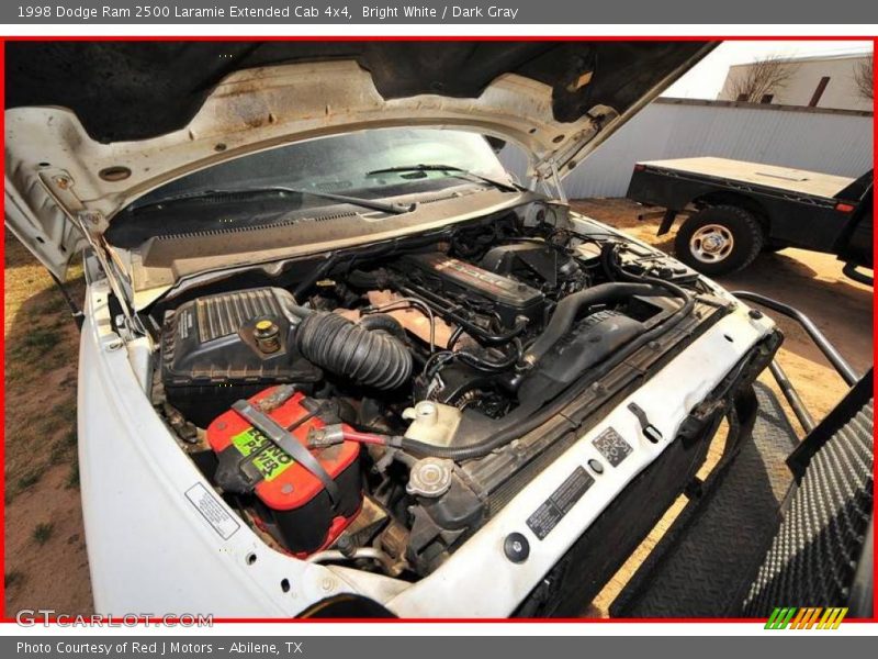 Bright White / Dark Gray 1998 Dodge Ram 2500 Laramie Extended Cab 4x4