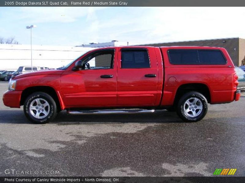 Flame Red / Medium Slate Gray 2005 Dodge Dakota SLT Quad Cab