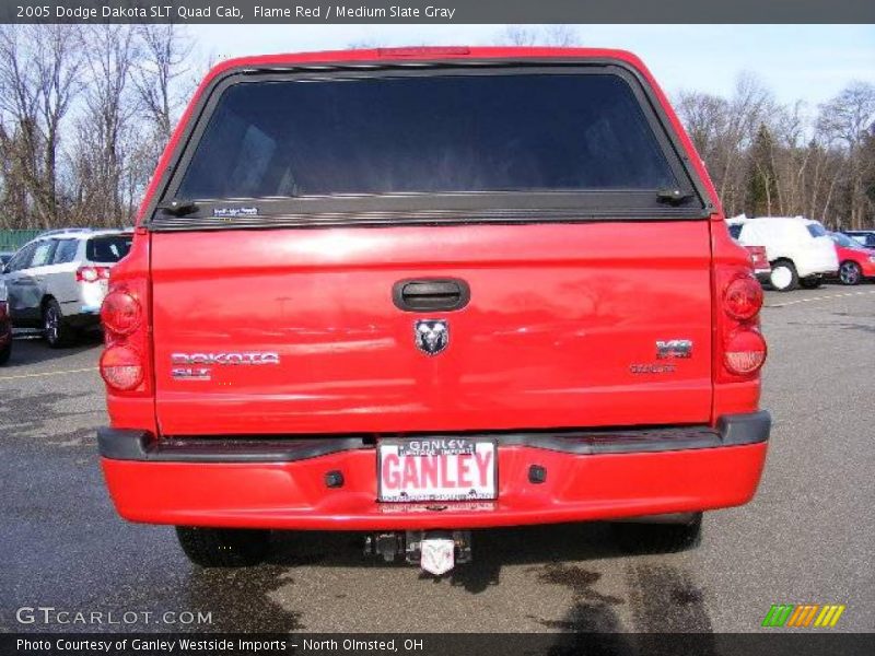 Flame Red / Medium Slate Gray 2005 Dodge Dakota SLT Quad Cab