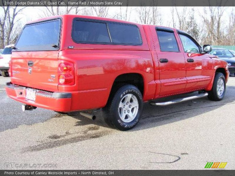 Flame Red / Medium Slate Gray 2005 Dodge Dakota SLT Quad Cab