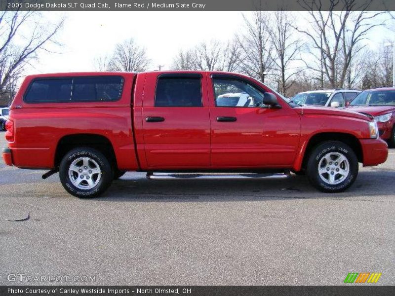 Flame Red / Medium Slate Gray 2005 Dodge Dakota SLT Quad Cab
