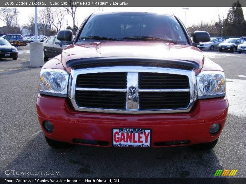 Flame Red / Medium Slate Gray 2005 Dodge Dakota SLT Quad Cab