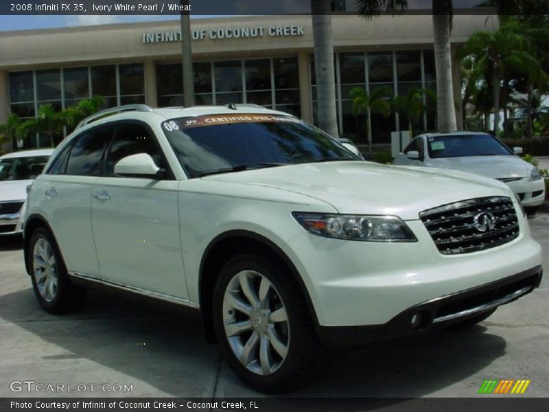 Ivory White Pearl / Wheat 2008 Infiniti FX 35