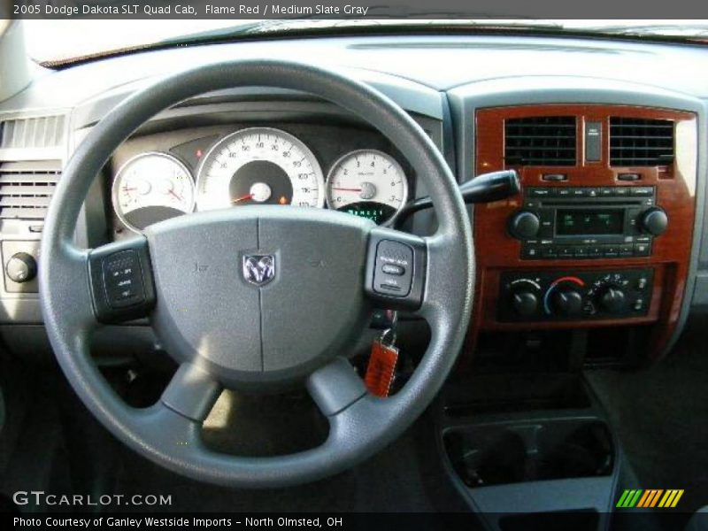 Flame Red / Medium Slate Gray 2005 Dodge Dakota SLT Quad Cab
