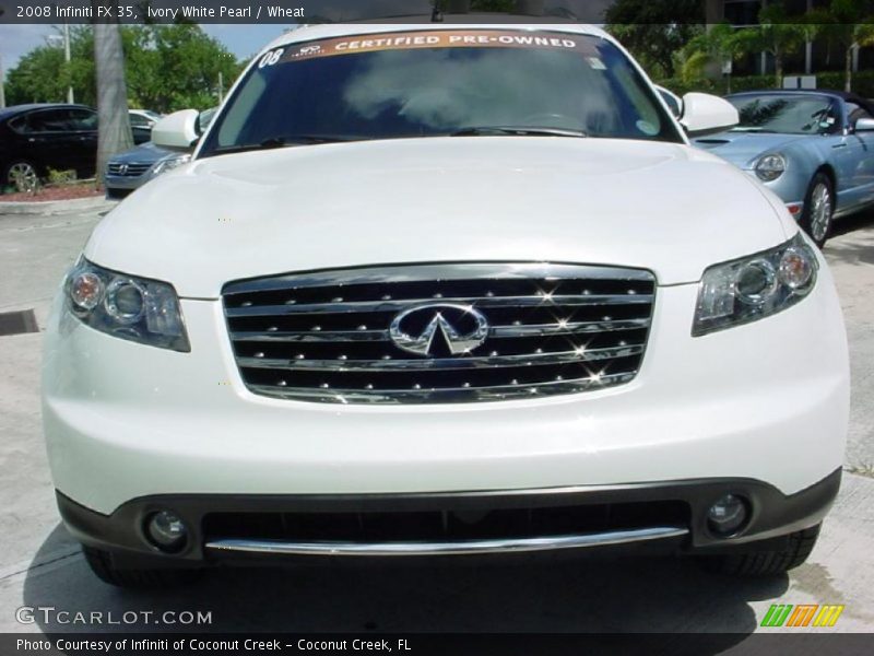 Ivory White Pearl / Wheat 2008 Infiniti FX 35