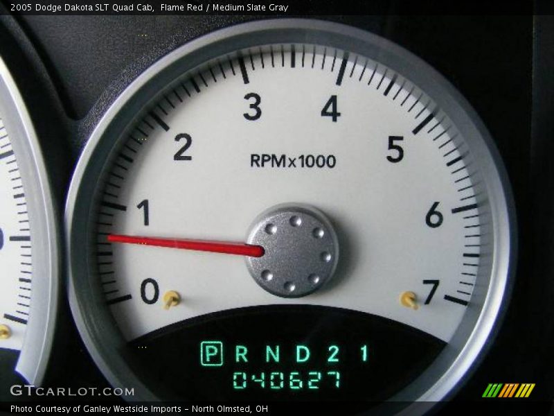 Flame Red / Medium Slate Gray 2005 Dodge Dakota SLT Quad Cab