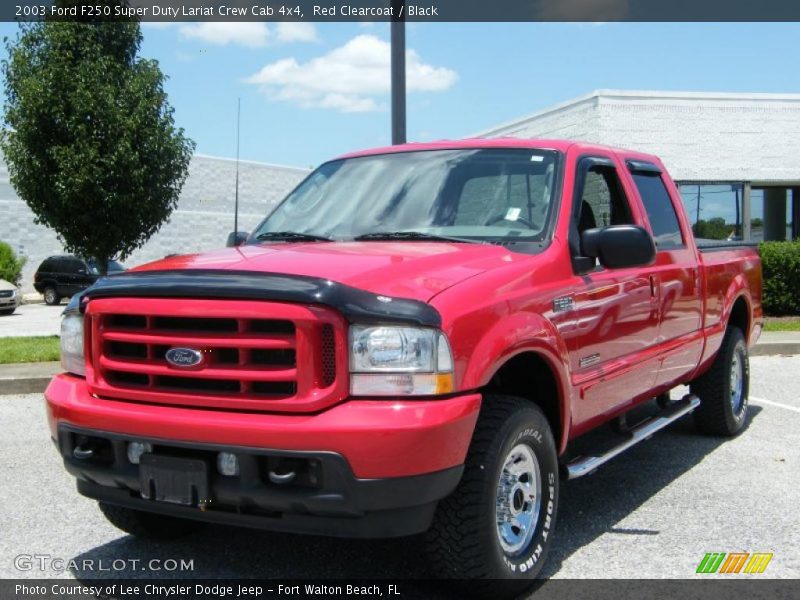 Red Clearcoat / Black 2003 Ford F250 Super Duty Lariat Crew Cab 4x4