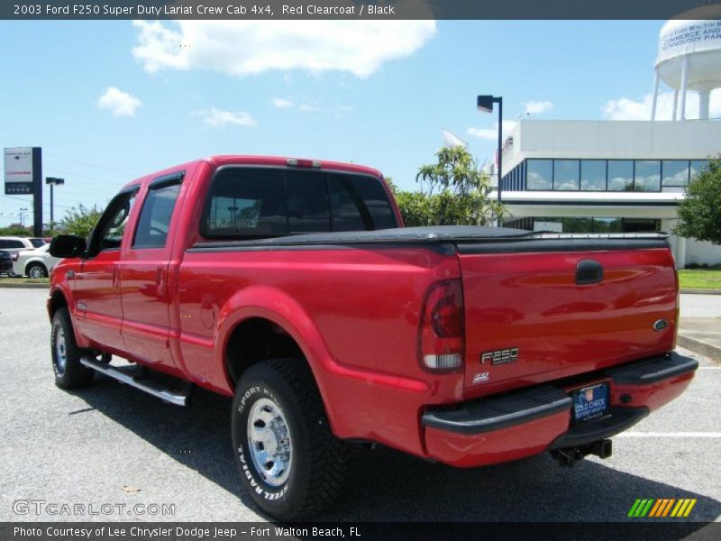 Red Clearcoat / Black 2003 Ford F250 Super Duty Lariat Crew Cab 4x4