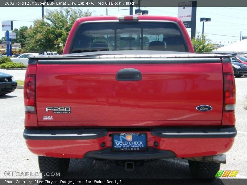 Red Clearcoat / Black 2003 Ford F250 Super Duty Lariat Crew Cab 4x4